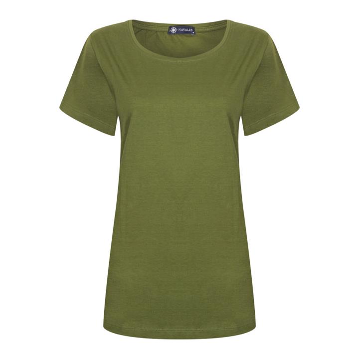 تی شرت آستین کوتاه زنانه ناوالس مدل OCEAN SS TEES-W رنگ زیتونی